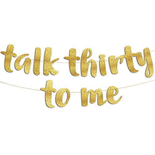 Sterling James Co. Talk Thirty to Me Gold Glitter Banner – 30. Geburtstag Party Dekorationen und Zubehör Sterling James Co. Talk Thirty to Me Gold Glitter Banner – 30. Geburtstag Party Dekorationen und Zubehör von Sterling James Co.