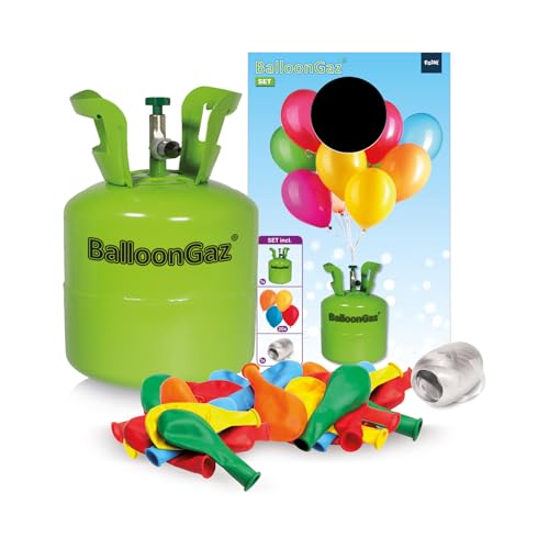 Heliumflasche inkl. 20 bunte Ballons und Schnur für bis 20 Luftballons 0,14 m³ Ballongaz Set Heliumflasche inkl. 20 bunte Ballons und Schnur für bis 20 Luftballons 0,14 m³ Ballongaz Set von Sternfabrik