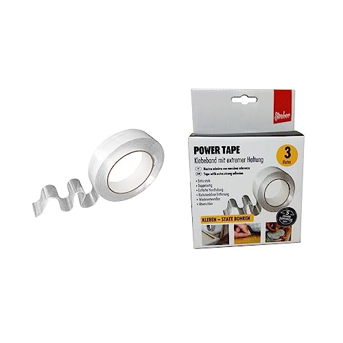 Steuber Power Tape 3m, enorm starkes doppelseitiges Klebeband, 30 mm Breite, transparent, Universal Montage Tape zum Heimwerken & Basteln Steuber Power Tape 3m, enorm starkes doppelseitiges Klebeband, 30 mm Breite, transparent, Universal Montage Tape zum Heimwerken & Basteln von Steuber