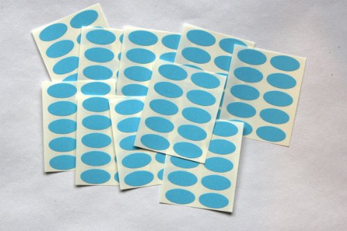 100 Oval Sticker - Klebend Bunt Selbstklebend Ovale für Farbe Kodierung - Blau von SteveStickers