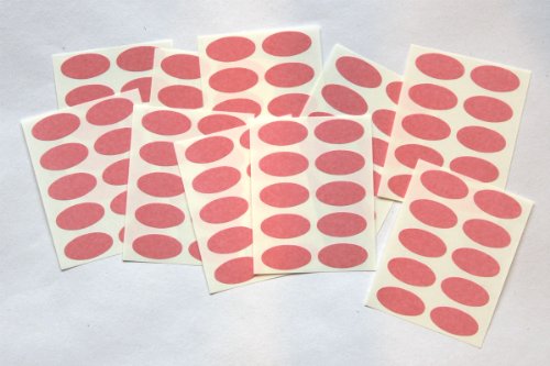 100 Oval Sticker - Klebend Bunt Selbstklebend Ovale für Farbe Kodierung - Rosa von SteveStickers