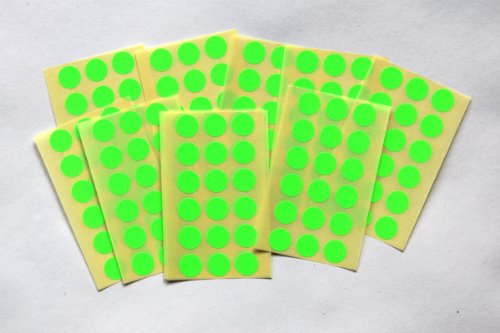 175 Runde Aufkleber - Klebend Bunt Selbstklebend Punkte für Farbe Kodierung - hellgrün von SteveStickers