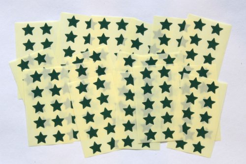 175 Sterne Aufkleber - Klebend Gefärbt Selbstklebende Etiketten für Farbe Codierung - Dunkelgrün von SteveStickers