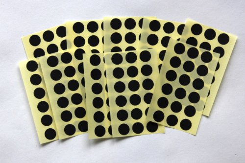 175 schwarze runde Aufkleber – Klebepunkte, selbstklebend, für Farbcodierung von SteveStickers