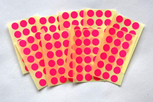 270 Runde Aufkleber - Klebend Bunt Selbstklebend Punkte für Farbe Kodierung - Magenta von SteveStickers