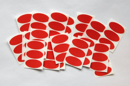 75 Oval Sticker - Klebend Bunt Selbstklebend Ovale für Farbe Coding - Rot 75 Oval Sticker - Klebend Bunt Selbstklebend Ovale für Farbe Coding - Rot von SteveStickers