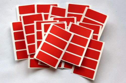 Etiketten für Farbcodierung, selbstklebend, 80 Stück rot von SteveStickers