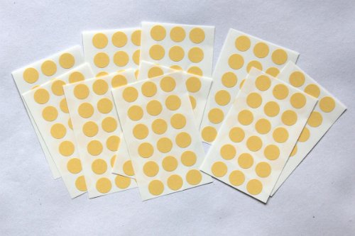Klebeetiketten, rund, selbstklebend, für Farbkennzeichnung, 175 Stück beige von SteveStickers