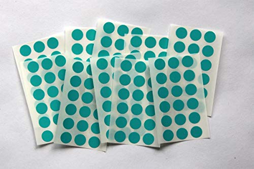 Klebeetiketten, rund, selbstklebend, für Farbkennzeichnung, 270 Stück türkis von SteveStickers