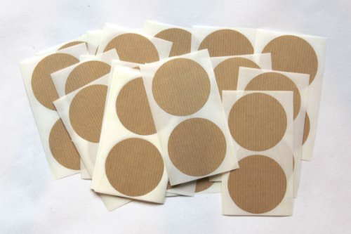 SteveStickers Klebeetiketten, rund, selbstklebend, farbig, 50 Stück hellbraun von SteveStickers