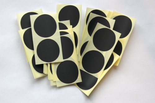 SteveStickers Klebeetiketten, rund, selbstklebend, farbig, 50 Stück schwarz SteveStickers Klebeetiketten, rund, selbstklebend, farbig, 50 Stück schwarz von SteveStickers