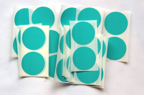 SteveStickers Klebeetiketten, rund, selbstklebend, farbig, 50 Stück türkis SteveStickers Klebeetiketten, rund, selbstklebend, farbig, 50 Stück türkis von SteveStickers