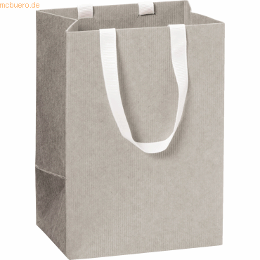 10 x Stewo Geschenktasche 10x8x14cm One Colour grau hell von Stewo