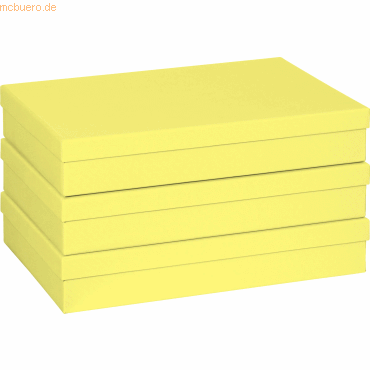3 x Stewo Geschenkbox 23,5x33x6cm A4 One Colour gelb von Stewo