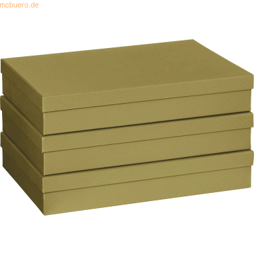 3 x Stewo Geschenkbox 23,5x33x6cm A4 One Colour gold von Stewo