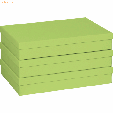 3 x Stewo Geschenkbox 23,5x33x6cm A4 One Colour grün von Stewo