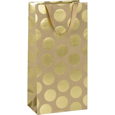 6 x Stewo Flaschentragetasche Yoko natur/gold - 18 x 36 x 10,5 cm 2-fa von Stewo