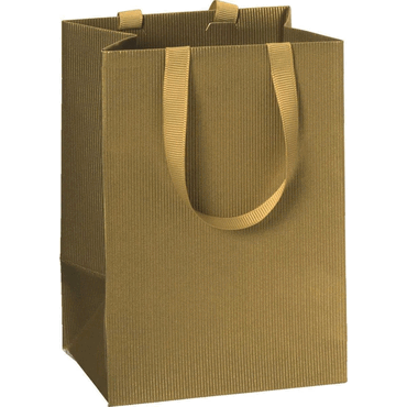 6 x Stewo Geschenktragetasche One Colour - 10 x 14 x 8 cm gold von Stewo