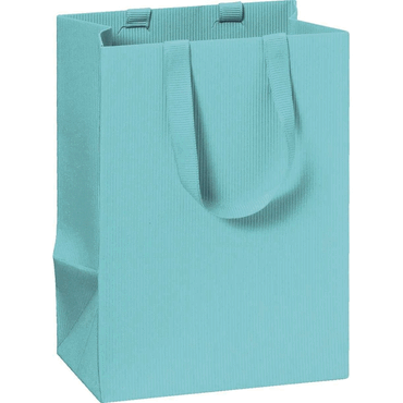 6 x Stewo Geschenktragetasche One Colour - 10 x 14 x 8 cm hellblau von Stewo