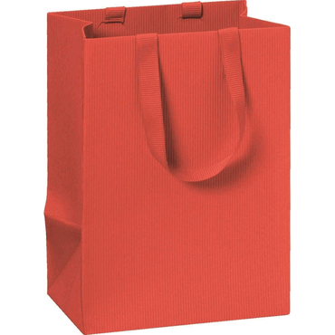6 x Stewo Geschenktragetasche One Colour - 10 x 14 x 8 cm rot von Stewo