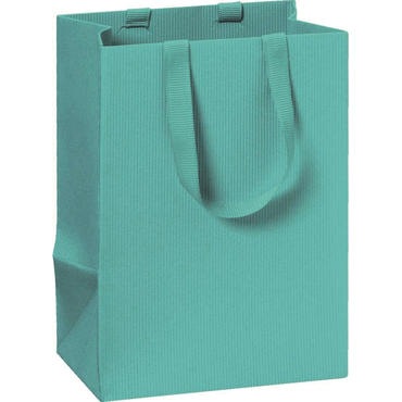 6 x Stewo Geschenktragetasche One Colour - 10 x 14 x 8 cm türkis von Stewo