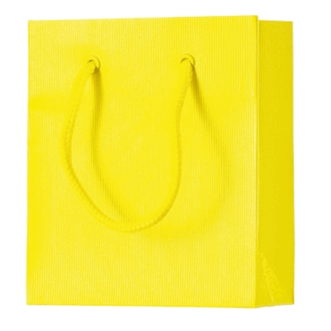 6 x Stewo Geschenktragetasche One Colour - 12 x 14 x 6 cm gelb von Stewo