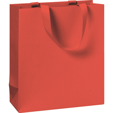 6 x Stewo Geschenktragetasche One Colour - 18 x 21 x 8 cm rot von Stewo