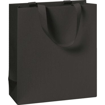 6 x Stewo Geschenktragetasche One Colour - 18 x 21 x 8 cm schwarz von Stewo