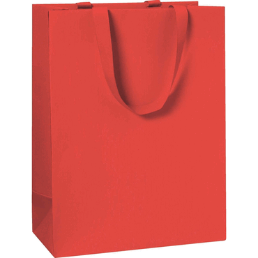6 x Stewo Geschenktragetasche One Colour - 23 x 30 x 13 cm rot von Stewo