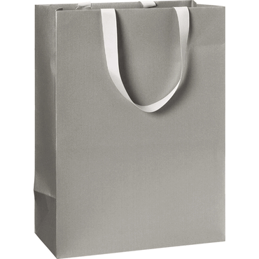 6 x Stewo Geschenktragetasche One Colour - 23 x 30 x 13 cm silber von Stewo