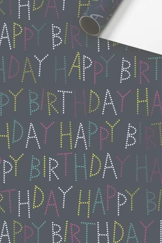 STEWO INTERNATI Geschenkpapier 70cm x 2m Belia schwarz von Stewo