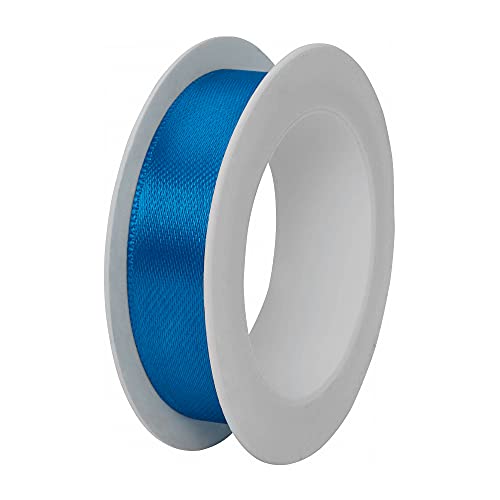 STEWO Satinband Geschenkband, 15mm x 3m, blau dunkel, hochwertiges Seidenband Hochzeitsband Dekoband Schleifenband zum Verpacken, Dekorieren und Basteln von Stewo