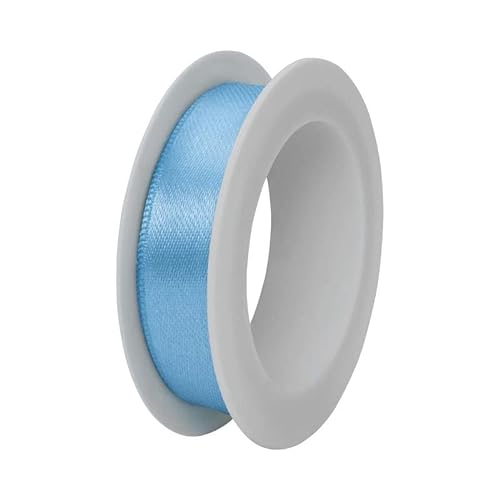 STEWO Satinband Geschenkband, 15mm x 3m, blau hell, hochwertiges Seidenband Hochzeitsband Dekoband Schleifenband zum Verpacken, Dekorieren und Basteln von Stewo