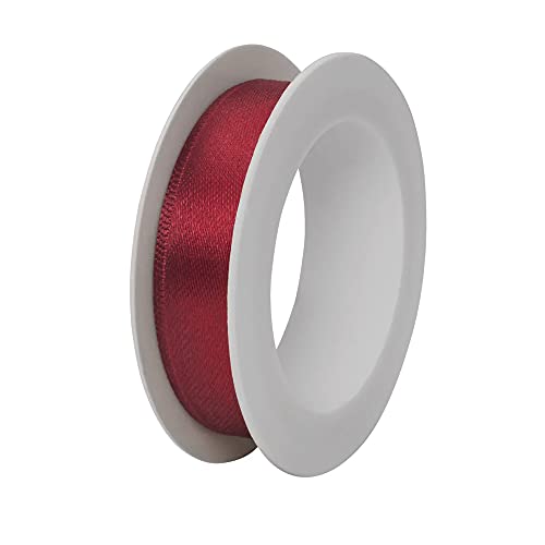 STEWO Satinband Geschenkband, 15mm x 3m, bordeaux, hochwertiges Seidenband Hochzeitsband Dekoband Schleifenband zum Verpacken, Dekorieren und Basteln von Stewo