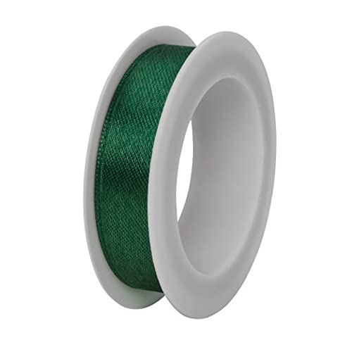 STEWO Satinband Geschenkband, 15mm x 3m, grün dunkel, hochwertiges Seidenband Hochzeitsband Dekoband Schleifenband zum Verpacken, Dekorieren und Basteln von Stewo