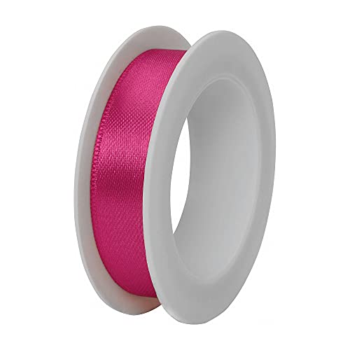 STEWO Satinband Geschenkband, 15mm x 3m, pink, hochwertiges Seidenband Hochzeitsband Dekoband Schleifenband zum Verpacken, Dekorieren und Basteln von Stewo