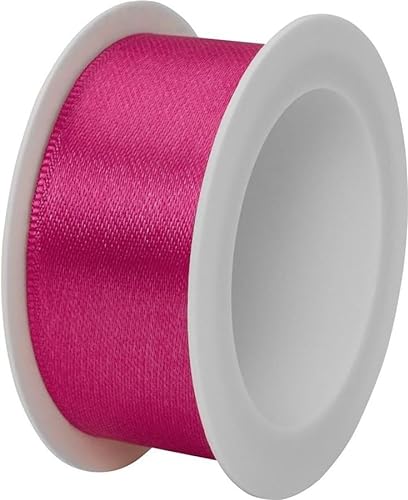 STEWO Satinband Geschenkband, 25mm x 3m, pink, hochwertiges Seidenband Hochzeitsband Dekoband Schleifenband zum Verpacken, Dekorieren und Basteln von Stewo