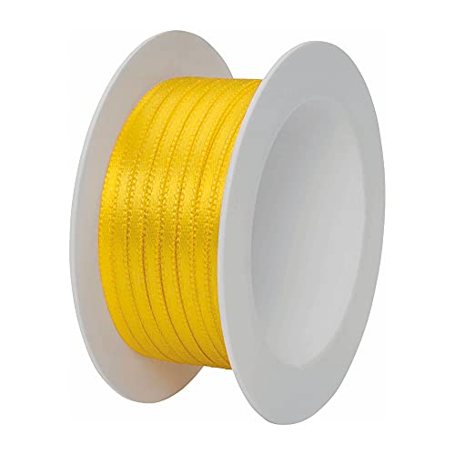 STEWO Satinband Geschenkband, 3mm x 5m, gelb, hochwertiges Seidenband Hochzeitsband Dekoband Schleifenband zum Verpacken, Dekorieren und Basteln STEWO Satinband Geschenkband, 3mm x 5m, gelb, hochwertiges Seidenband Hochzeitsband Dekoband Schleifenband zum Verpacken, Dekorieren und Basteln von Stewo