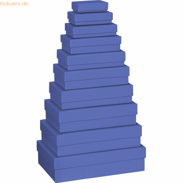 Stewo Geschenkbox One Colour VE=10 Stück Größen sortiert blau dunkel von Stewo