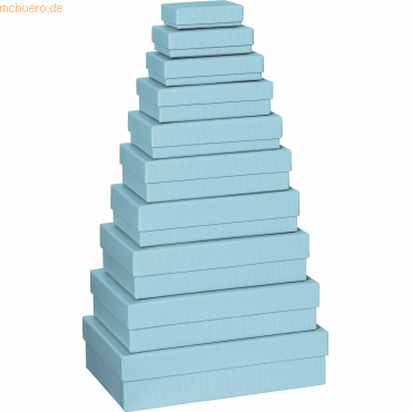 Stewo Geschenkbox One Colour VE=10 Stück Größen sortiert blau hell von Stewo