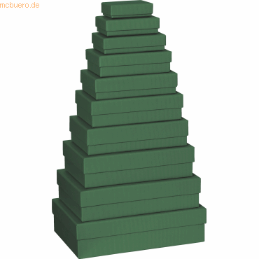 Stewo Geschenkbox One Colour VE=10 Stück Größen sortiert grün dunkel von Stewo