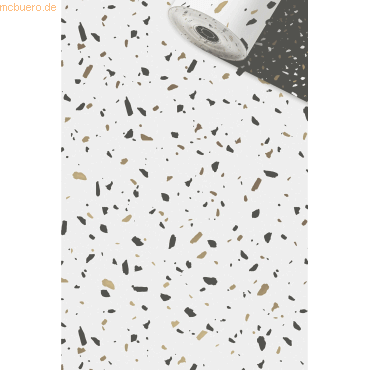 Stewo Geschenkpapierrolle 0,5x250m Terrazzo gold von Stewo