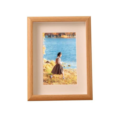 Stfery Bilderrahmen 30x40cm Walnuss Zum Aufstellen, Photo Frame Holz Deko Kinderzimmer von Stfery