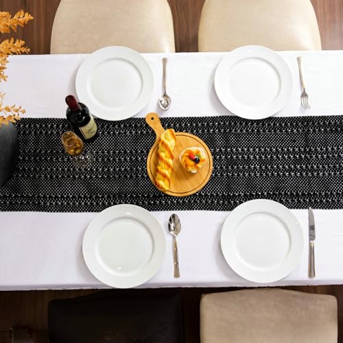 Stfery Tisch Läufer 30x160, Leinen Tischläufer Abwaschbar Schwarz Modern, Einfarbige Farben Tischläufer für Küche Esstisch Dekoration Drinnen Urlaub Party Dekor Stfery Tisch Läufer 30x160, Leinen Tischläufer Abwaschbar Schwarz Modern, Einfarbige Farben Tischläufer für Küche Esstisch Dekoration Drinnen Urlaub Party Dekor von Stfery