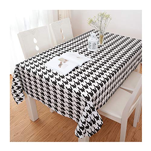 Stfery Tischdecke Leinenoptik Hahnentrittmuster Schwarz Weiß, 90x90cm, Tablecloth Modern, Tischdecke Quadratisch Küche, Stil 3 Stfery Tischdecke Leinenoptik Hahnentrittmuster Schwarz Weiß, 90x90cm, Tablecloth Modern, Tischdecke Quadratisch Küche, Stil 3 von Stfery