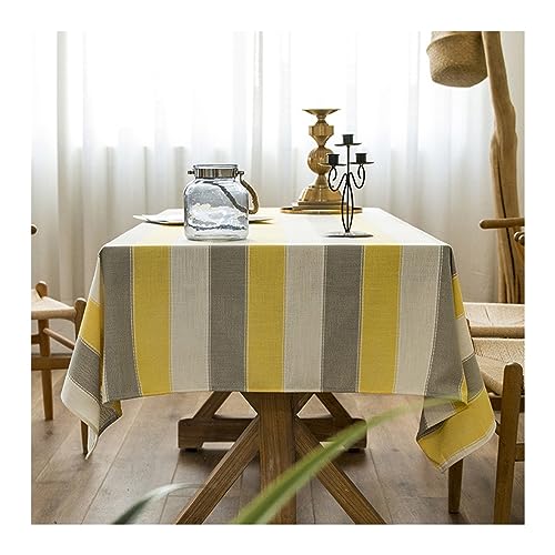 Stfery Tischdecke Leinenoptik Streifen Gelb, 135x240cm, Tischtuch Nordischer Stil, Tischdecke Rechteckig Couchtisch Stfery Tischdecke Leinenoptik Streifen Gelb, 135x240cm, Tischtuch Nordischer Stil, Tischdecke Rechteckig Couchtisch von Stfery