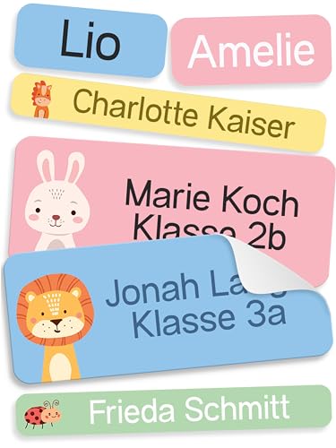 StiKiddo® 145 Stück Namensaufkleber Set für Kinder in der Schule - Personalisierte Aufkleber, Ideal für Stifte & Schulsachen, Made in Germany - Gelb von StiKiddo