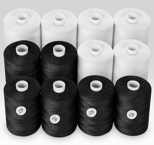 Nähgarn, 700 Yards Nähgarn, 12Polyester-Garn, AllzweckNähgarn Maschine für Anfänger, Handnähen, Quilten, Reisen, Nähen & Sticken von StiVerse