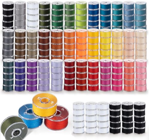 StiVerse 210 Stück Nähspulenfaden, 36 Farben, vorgewickelte Spulengarn für Nähmaschine, Größe A Klasse 15, Polyesterfaden, kompatibel mit Singer/Brother/Janome/Stickmaschine StiVerse 210 Stück Nähspulenfaden, 36 Farben, vorgewickelte Spulengarn für Nähmaschine, Größe A Klasse 15, Polyesterfaden, kompatibel mit Singer/Brother/Janome/Stickmaschine von StiVerse