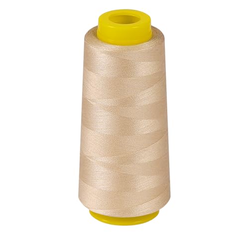 StiVerse Nähgarn, Allzweckgarn zum Nähen, Overlockgarn, Polyesterfaden 40 s/2, für Overlock, Quilten, Teilen, Nähmaschinen, 1800 m, Beige StiVerse Nähgarn, Allzweckgarn zum Nähen, Overlockgarn, Polyesterfaden 40 s/2, für Overlock, Quilten, Teilen, Nähmaschinen, 1800 m, Beige von StiVerse